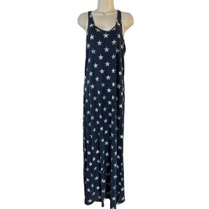 Ralph Lauren Denim & Supply Star Print Maxi Tank Dress Navy Size Medium 4th July
